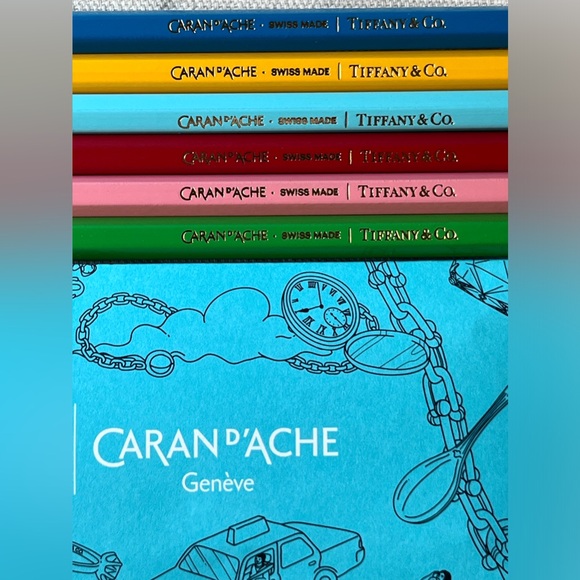 ✏️ TIFFANY & CO. X CARAN D’ACHE PENCILS & NOTEBOOK & POUCH BUNDLE ✏️ NWT ✏️ - Picture 2 of 16
